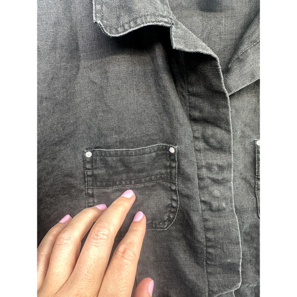 Real Comfort by Chadwicks Womens Button Up Jacket Size 8P Black Long Sleeve - Picture 2 of 10